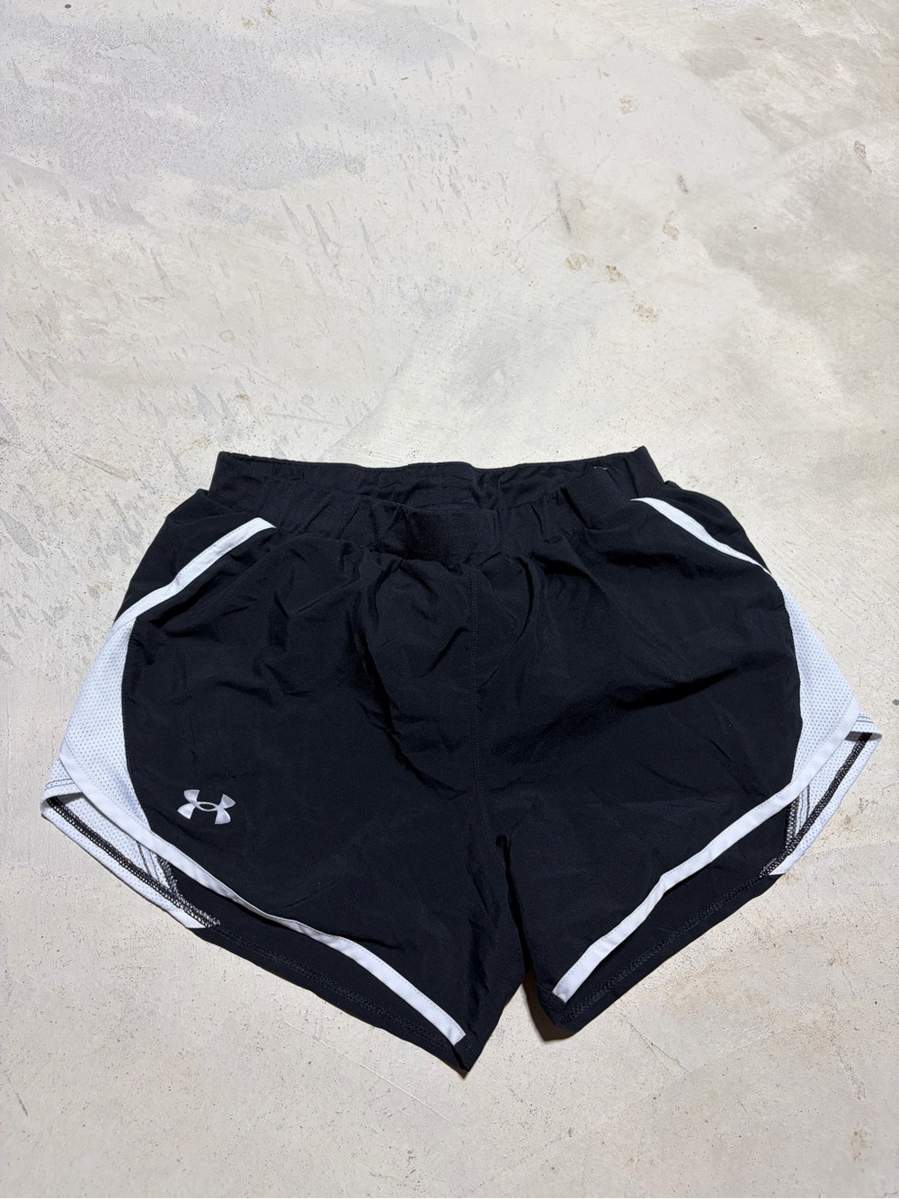 Under Armour Black Women's Athletic Shorts with White Trim small